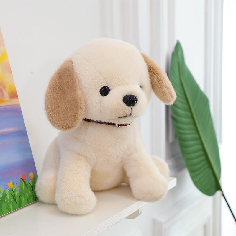 cute Labrador plush toy cute pet home ornament doll machine doll cross-border collar dog gift