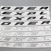 Chrome Black 3D ABS EXPLORER Letters Car Front Hood CBSX5 Bonnet Emblem Badge Sticker Car Styling Accessories