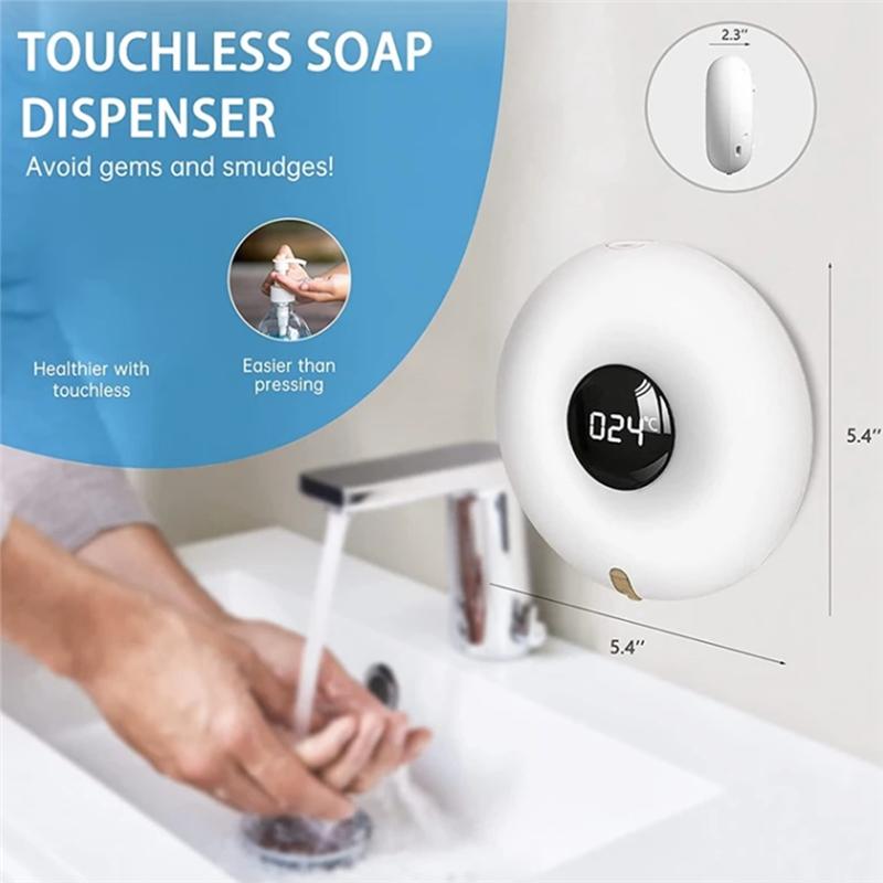 A96I-Automatic Foam Soap Dispenser Wall Mounted 300Ml Touchless Hand Sanitizer Bathroom Home Accessories