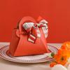 10 pezzi distribuiscono sacchetti regalo in pelle rosa, bomboniere per ospiti, mini borsetta con nastro, scatola per imballaggio di caramelle, decorazioni per feste