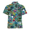 Men's Camouflage Patchwork Short Sleeve Polo, Casual Trendy Top