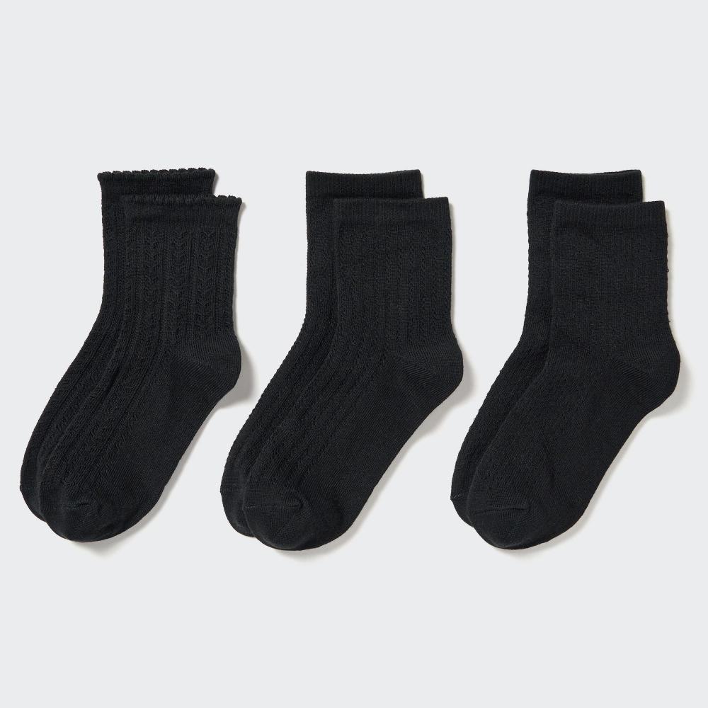 

Носки UNIQLO стандартные 3P, связанные крючком.