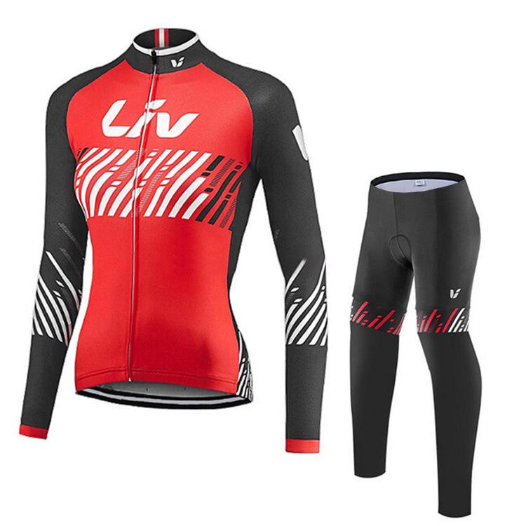 2026 Autumn Breathable Cycling Suit Spring and Autumn Cycling Suit Women's Slim Long Sleeve Suit Quick Drying Breathable Road Cycling Equipment