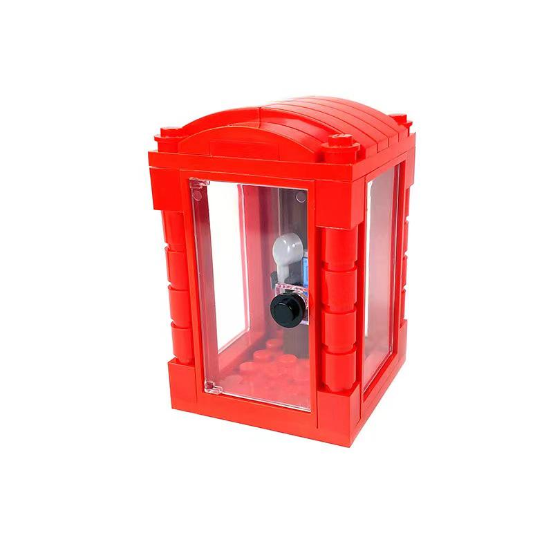 MOC Mini Phone Booth Building Block Kit