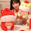 Chinese Zodiac Pony Plush Doll Red New Year Mascot Traditional Horse Stuffed Toy  Home Decor