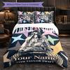 Taylor Swift Customized Name Text Bedding Set, 1 Duvet Cover & 2 Pillowcases Personalized Bedroom Gift