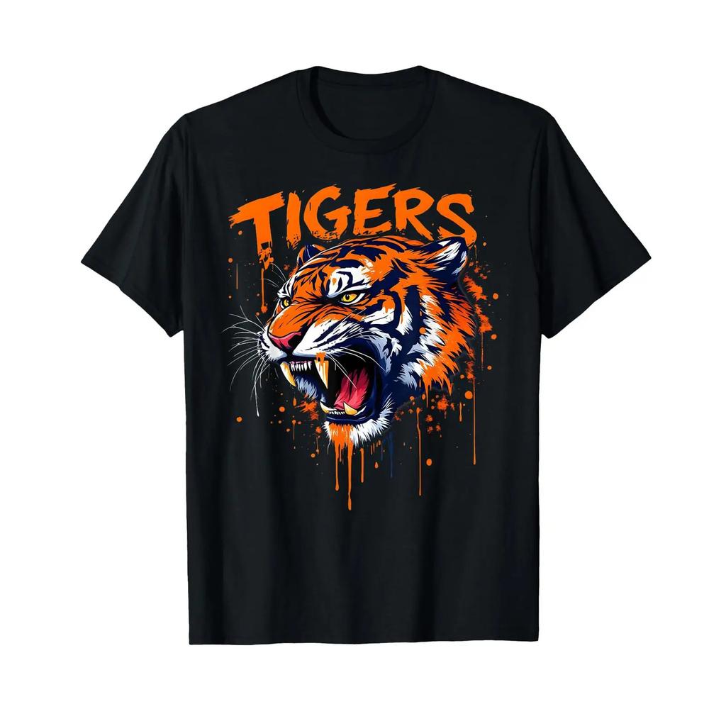 Vintage Classic Tigers Personalized Name For T Shirt Vintage Homme Unisex Stretched Graphic Top For Everyday Wear