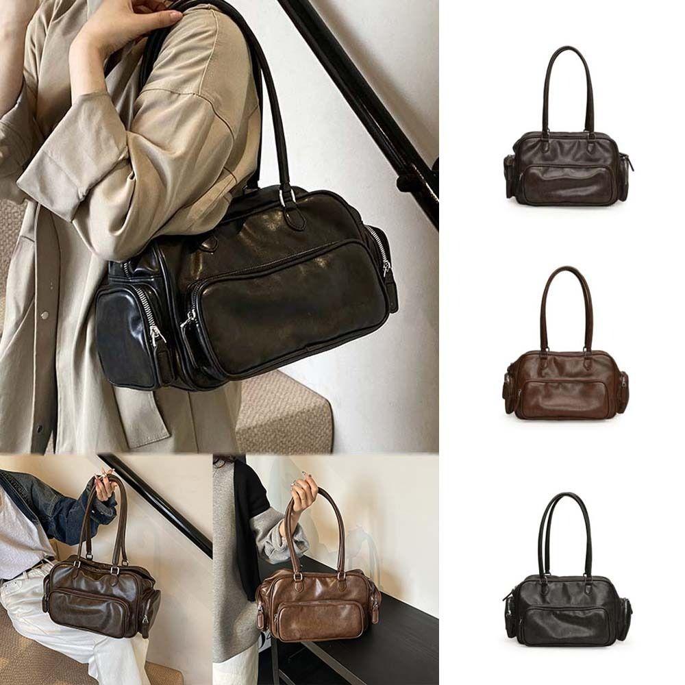 Tote Storage PU Handbag Shoulder Pouch Messenger Bag Fashion PU Leather Shoulder Bag Women