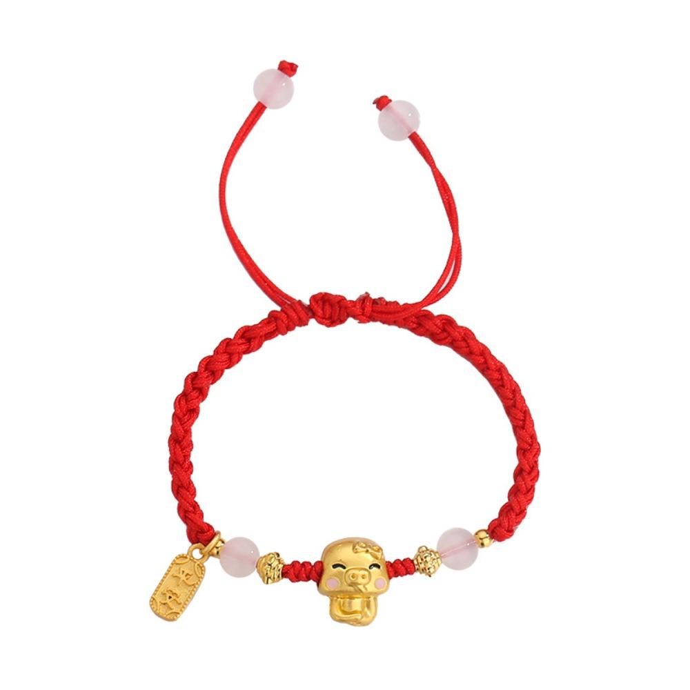 Cartoon Snake Animal Bracelet Chinese Style Braided Hand Rope Fashion Snake Year Bracelet  New Year