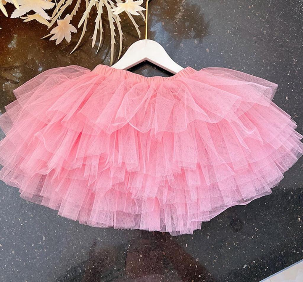 Falda Tutú de 6 Capas para Niñas para Cumpleaños Princesa Mini Fiesta Tul