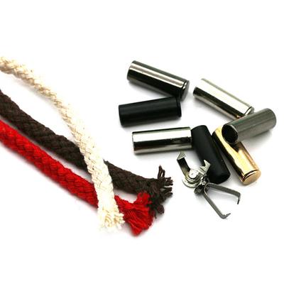 5 Sets Stopper Rectangle Cord Ends Lock Buttons Detachable Stopper With Lid Cap Alloy For Rope