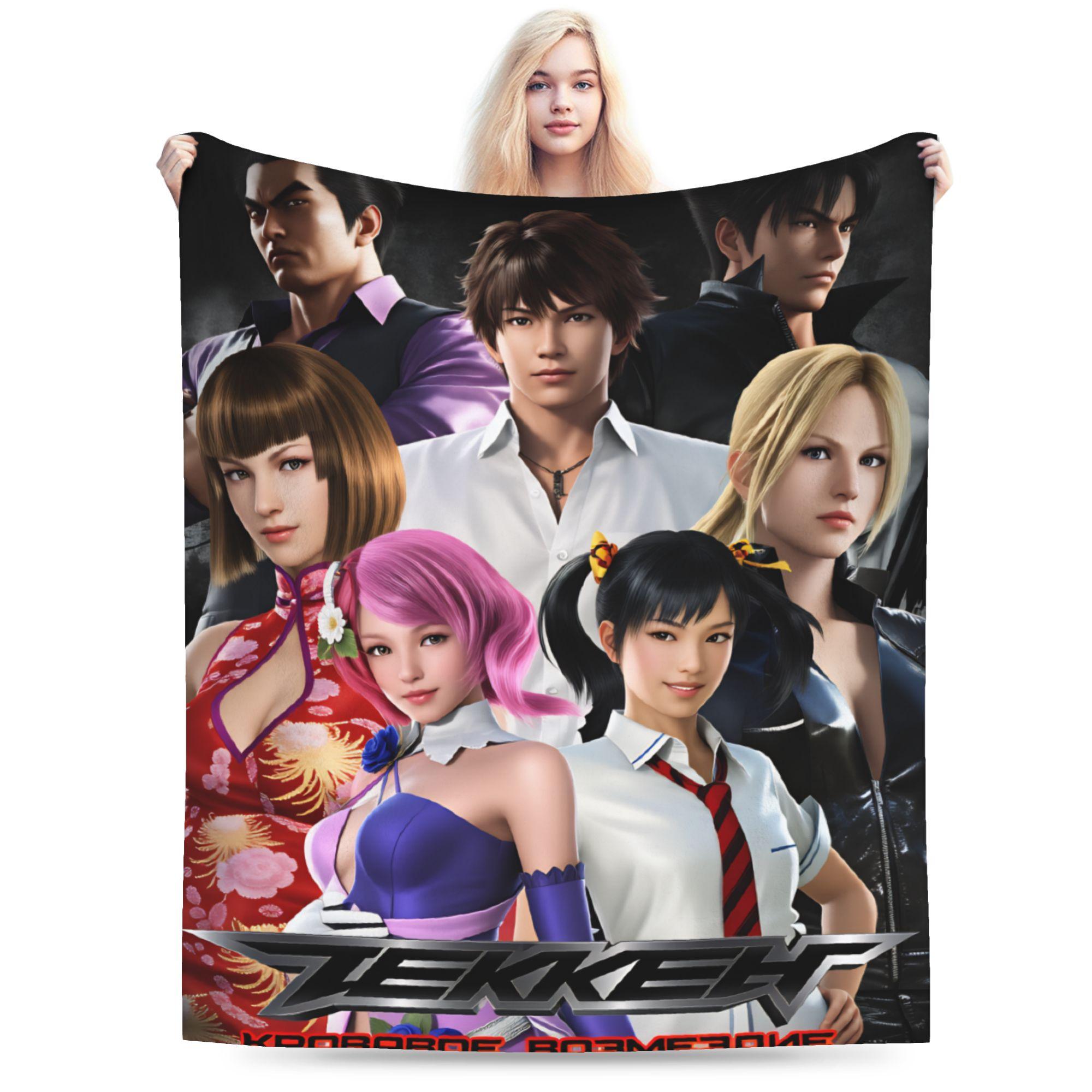 

Tekken 8 Hwoarang Відеогра Теплі М які Ковдри Дівчата Хлопці Плюшева Плетена Ковдра Смішна Спальня Фланелева Постільна Простирадло Покривало для Диван-Ліжка 70x100cm чорний