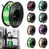 Gradient Metallic 3D Print Supplies Dual Color Silk Printer Filament, 1.75mm 1kg Spool Filament for High FDM Consumables Speed Printing, Two-Tone DIY