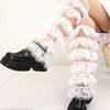 Women's Leg Warmer Fashion Ruffle Lace Leg Warmer Sheer Meshes Leg Socks Cute Sweet Boot Socks Cosplays Costumes Gift