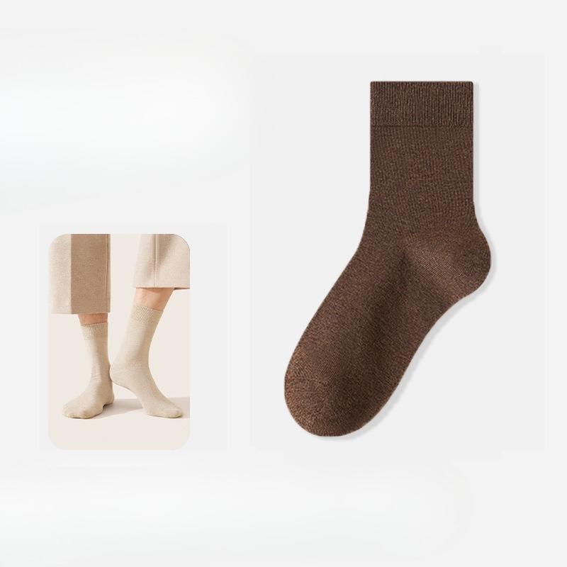 Men's Autumn Pure Cotton Anti-odor Boneless Sports Mid Calf Socks