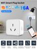 Tuya 16a Multi-function Smart Socket Wifi Au Plug 3 Pin Adapter Smart Home Pop Outlet Aleax Timing Remote Control Strips Socket