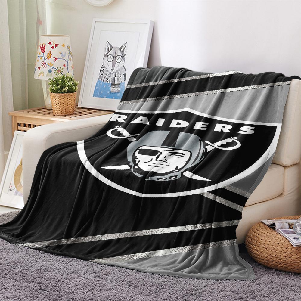 Las Vegas Raiders Print Flannel Blanket, High quality Comfortable for All Seasons, Home Decor, Warmth and Comfort, Perfect for Christmas Gifts