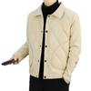 Men's Trendy Lapel Cotton Jacket: Thickened, Warm, Velvet-Padded Outerwear for Autumn and Winter.