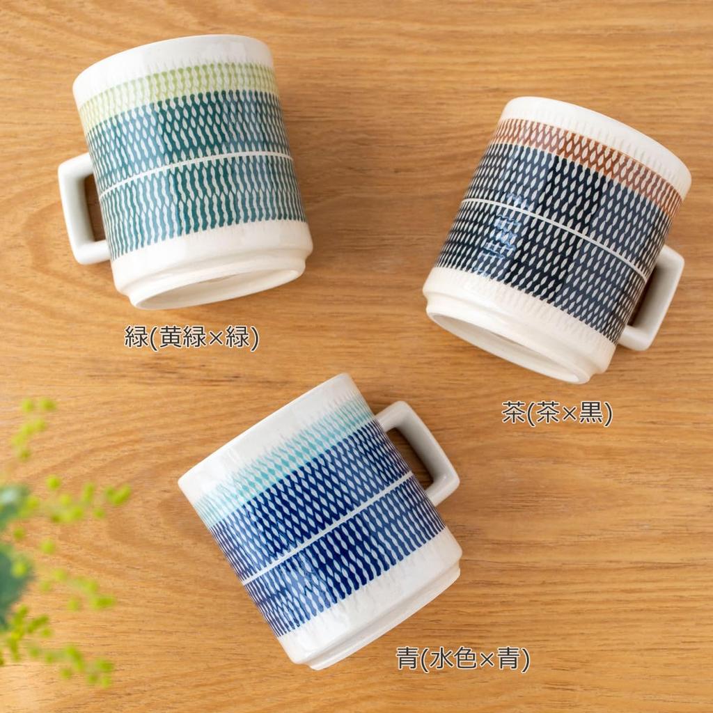 EDITIONS Shofu Kiln Mug Mino Ware Made In Japan KANNA Flying Plane Handmade Pottery Blue