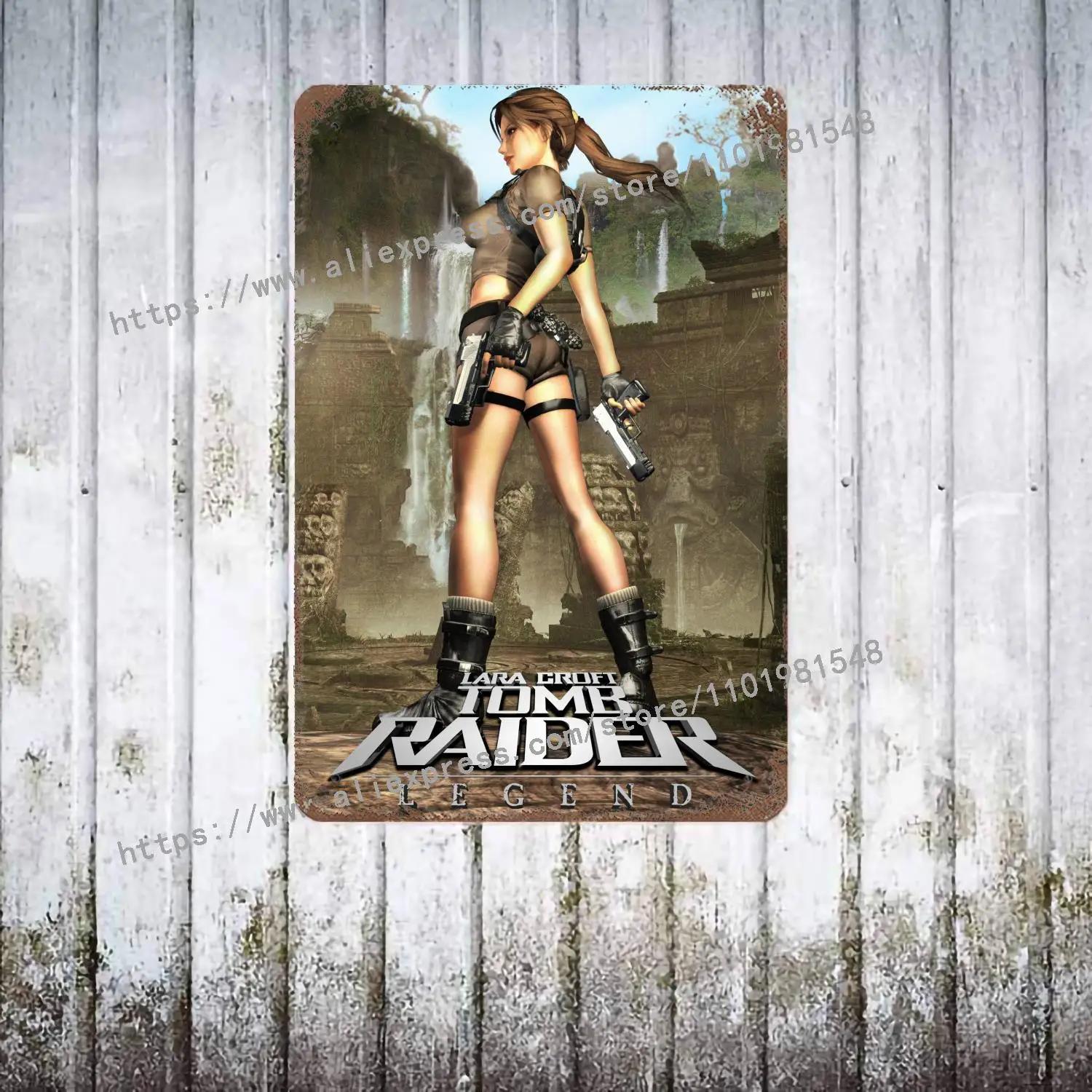 

Shadow of the Tomb Raider Кузница Постер Винтажная Жестяная Металлическая Табличка Декоративная Пластина для Паба Бара Мужской Пещеры Клуба Украшение Стен 20x30cm（7.8x11.8inch）
