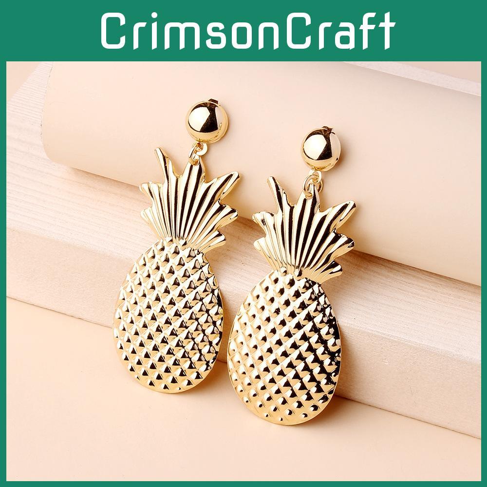 Fashion Golden Pineapple Design Metal Women Earrings For Women Alloy Jewelry Gift Accessory