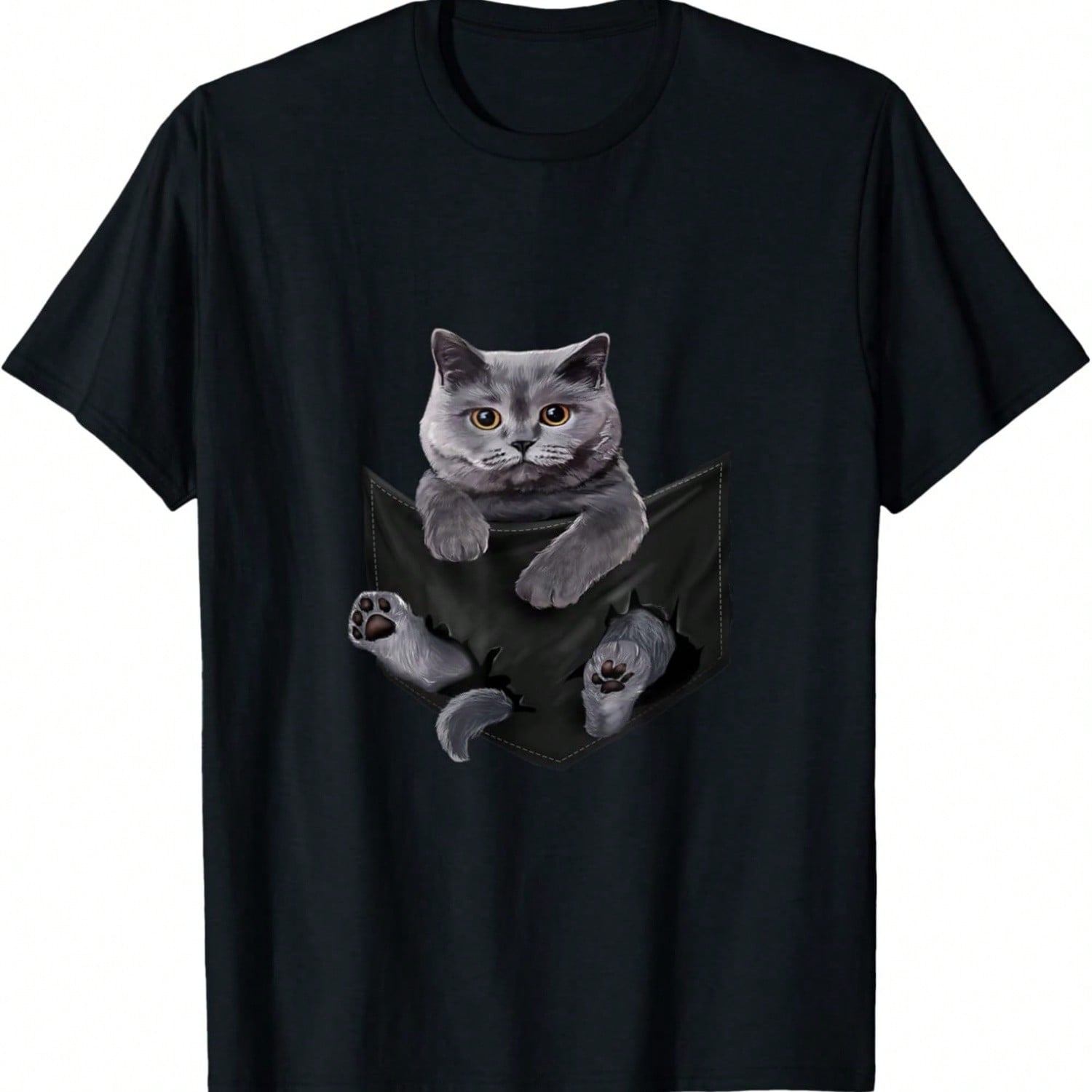 Cat Lover Cat Owner Funny Cat Rock Paper Scissors T-Shirt S