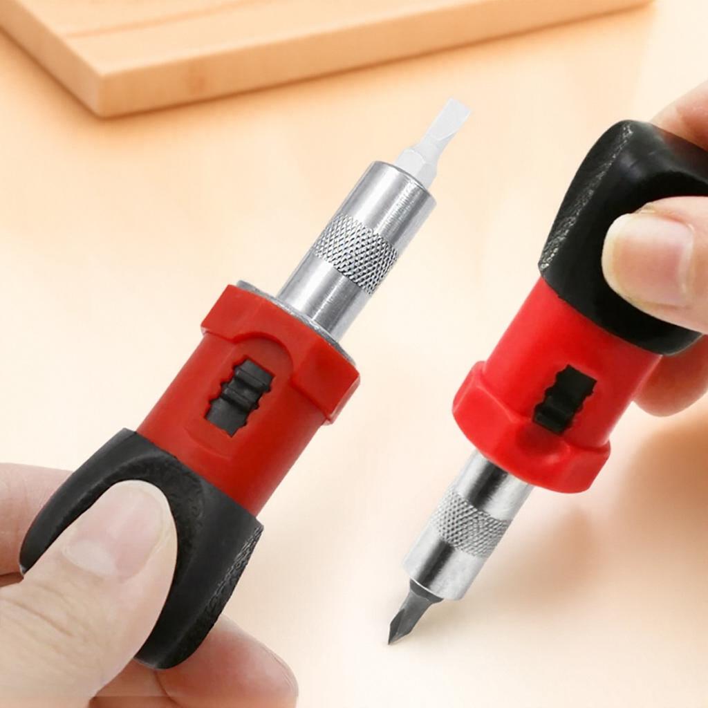 Battery-Free Mini Ratchet Screwdriver Set - Multi-Function Reversible Steel Tool with Drill Bits, Durable Home Hand Tool