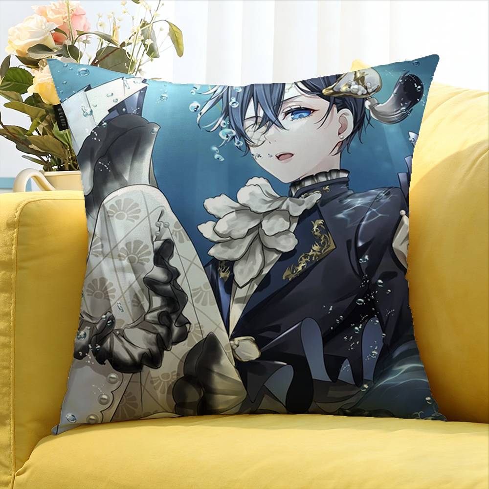 Ciel Phantomhive Anime Various Sizes Square Pillow Case For Car Home Bedchamber Decor