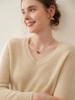 7-Gauge V-Neck Ribbed Women's Cashmere Sweater for Autumn/Winter 2025 – Fashionable and Versatile Knitwear
