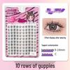 10-Row Autumn Leaf & Sunflower Faux Eyelashes - Flat, Glue-Free
