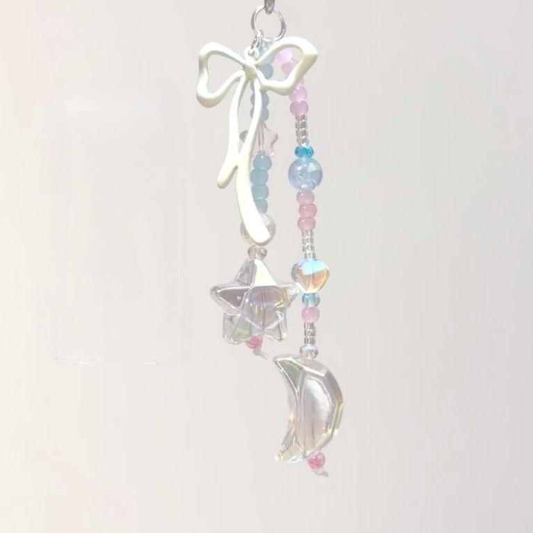 

Moon Y2K Star Phone Charms Pendant Cute Kawaii Bling Strap Lanyard Key Chain For iP 14 Books Earphone Schoolbag New