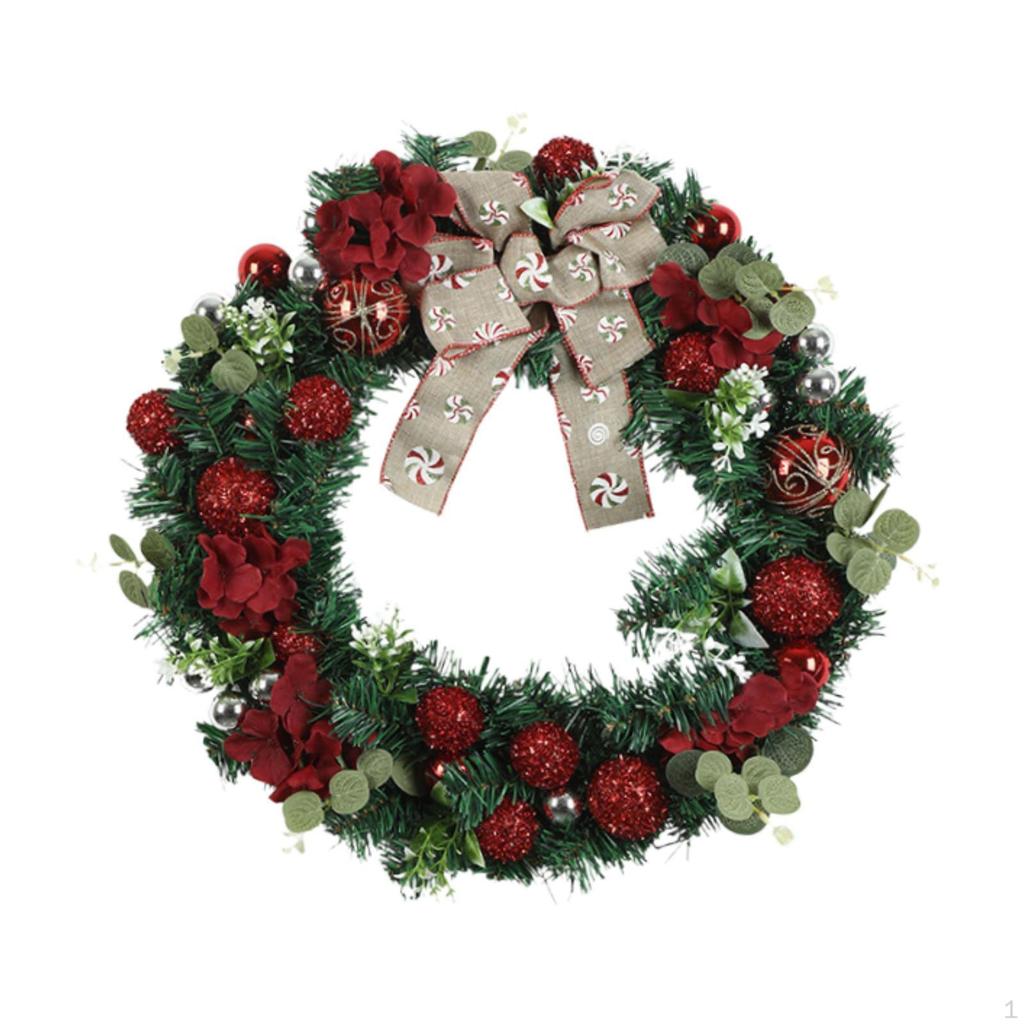 Christmas Wreath Door Artificial Ornament for Front Xmas Decoration