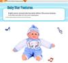 Small Smiley Realistic Gel Doll for Children's Educational Housekeeping Training