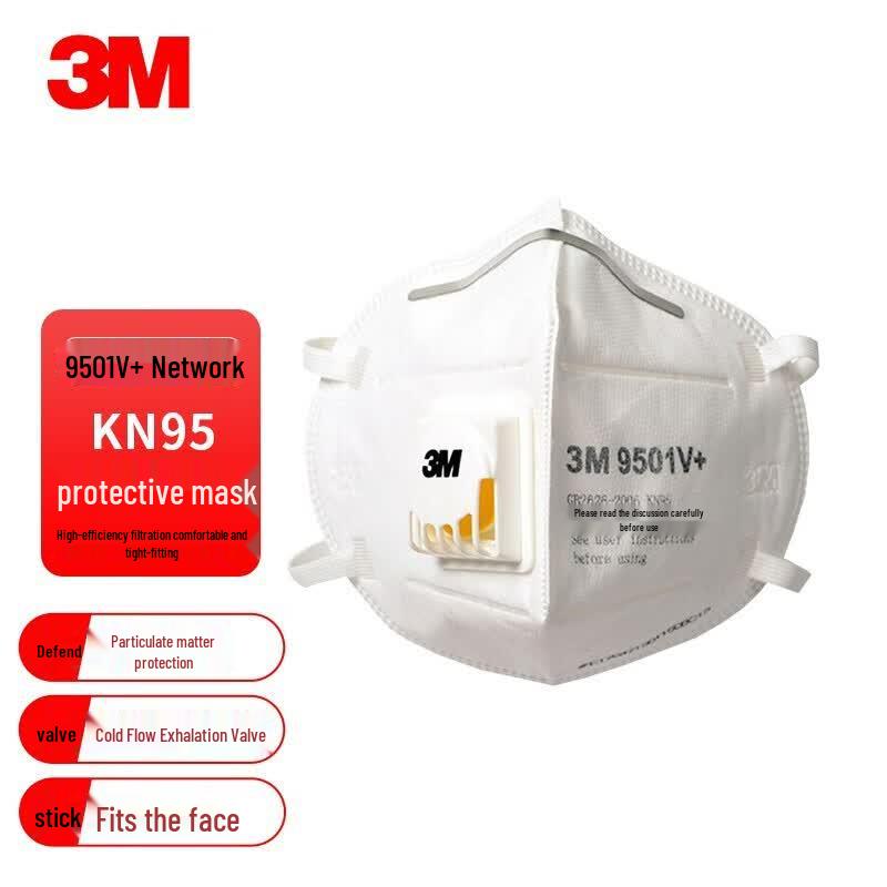 3M KN95 Respirator Mask 9501V+ One Size