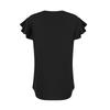 Women's Fashion Round Neck Ruffle Short Sleeve Color Casual T-Shirt