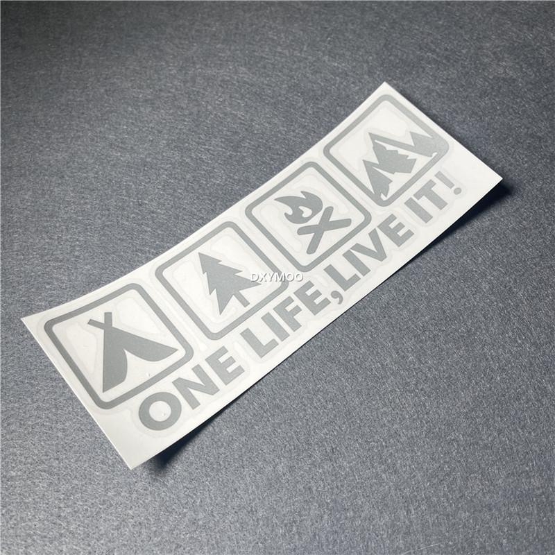 Camping Outdoor Enthusiast Car Sticker Wild Survival Quadruple Decal for Vehicle Auto Window Tail Body