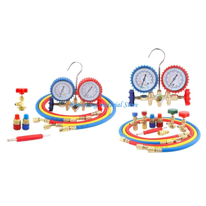 Y5GD Precisions Engineered HVAC Refrigerants Manifold Gauge Set Diagnostic Tool For Accurate Refrigerants Monitoring
