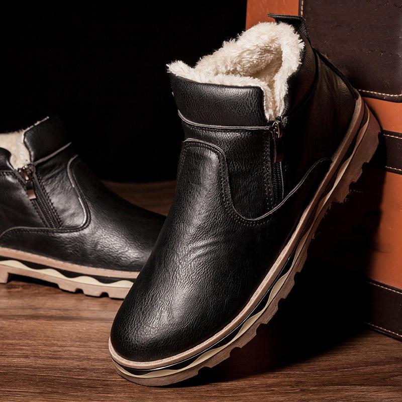 LovelyShoes Человек Зимний Теплый Шерсть Обувь Сапоги Плоская обувь Мода Мужчины – купить по низким ценам в интернет-магазине Joom