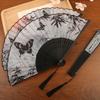 Chinese Folding Fan Bamboo Ink Wash Painting Hand Fans Traditional Oriental Fans Wedding Dance Hanfu Dress Props