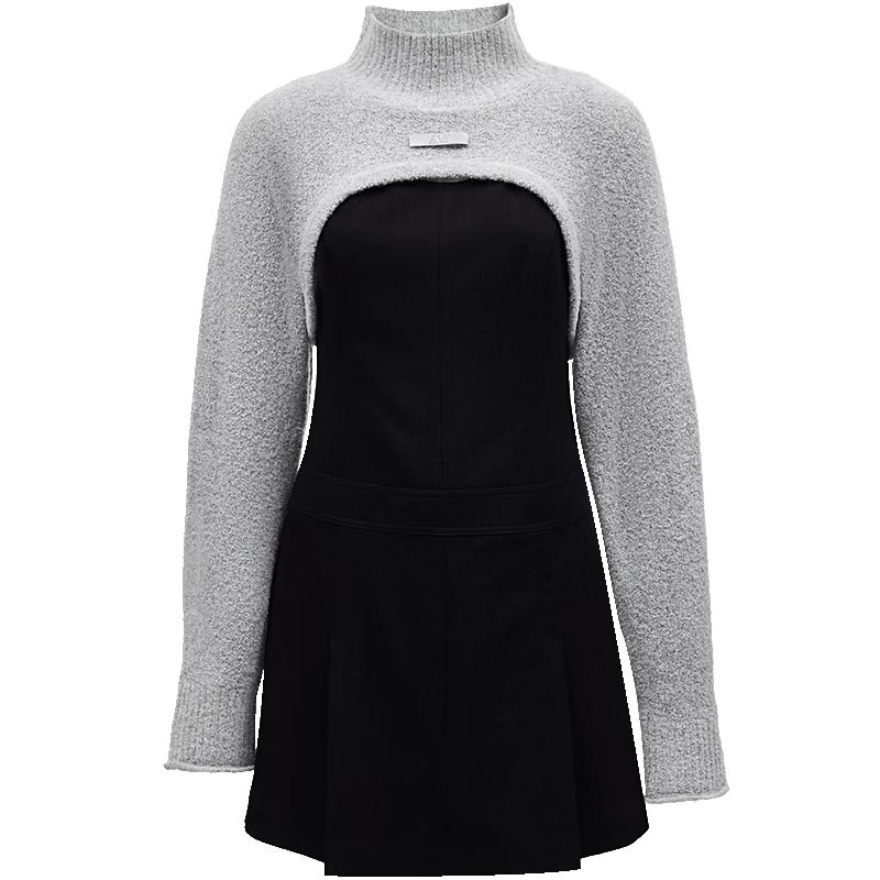 

УНИКАЛЬНЫЙ Женский Универсальный Вязаный Свитер и Короткая А-силуэта Юбка M