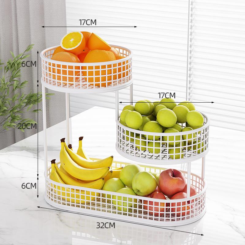 Fruit Plate Living Room Coffee Table Household Multi-layer Fruit Tray Fruit Storage Rack Place Snack Plate Light Luxury Multi-layer Fruit Basket