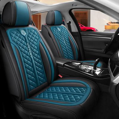 1 ADET Araba Koltuğu PU Deri Araba Koltuğu Kılıfları Nefes Alabilir Su Geçirmez Deri Otomotiv Koltuk Kılıfları Arabalar SUV Kamyonet Sedan için Evrensel Kaymaz Koltuk Kılıfı