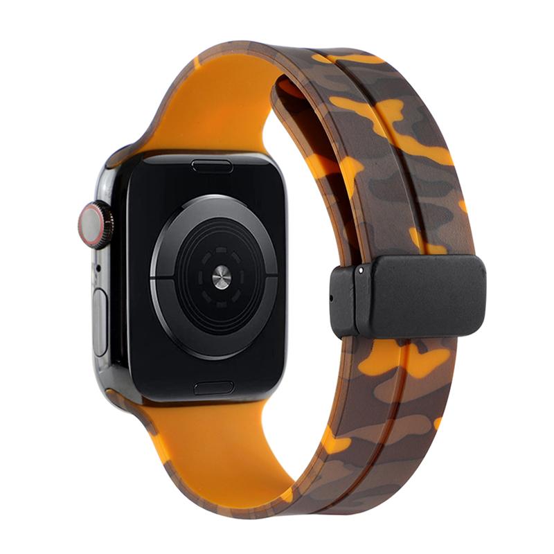 Bracelet en silicone pour Apple Watch Bracelet de sport magnétique Bracelet de montre pour IWatch Series 1 2 3 5 6 Se 7 8 Ultra38mm 40mm 41mm 42mm 44mm 45mm 49mm