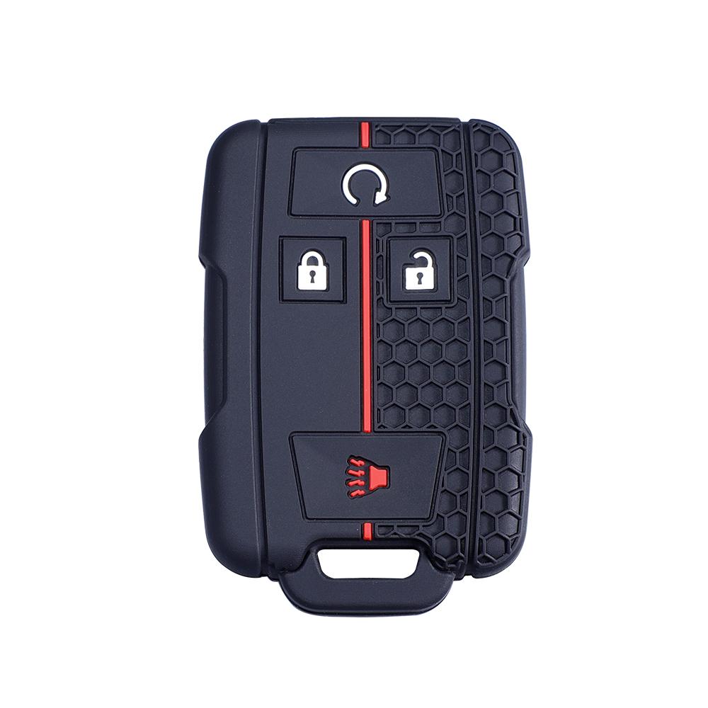 Key Fob Shell Silicone Cover Protective Case for Chevrolet Chevy Suburban Tahoe GMC Yukon Keyless Entry Remote 6 Button