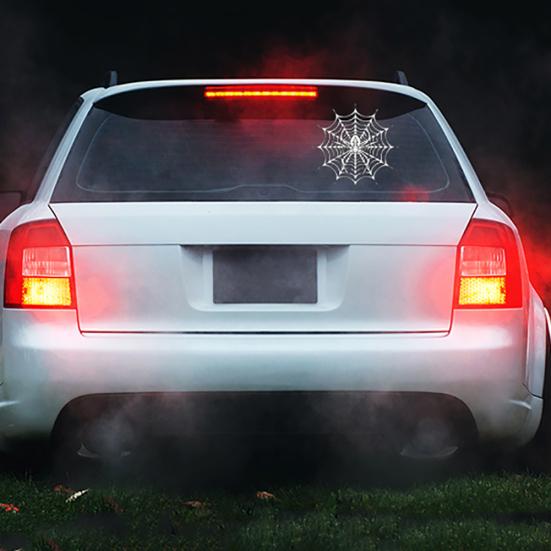 Spider Web Style Car Body Window Sticker Reflective Decal Decor Accessories
