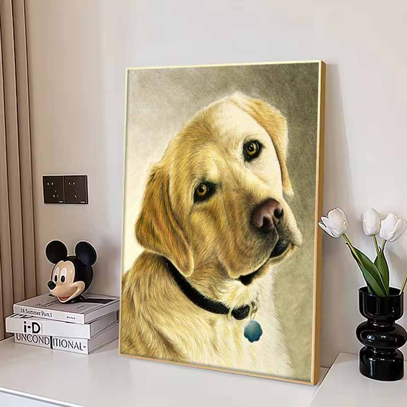 Lonely Dog Diamond Painting Set, 5D Cross-stitch Craft Painting, DIY Gem Rhinestone Crafts Decoration Home Wall Mural