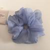 French Pearlescent Fairy Gauze Fluffy Scrunchie – Gentle, Versatile Hair Tie for a Lazy Low Bun