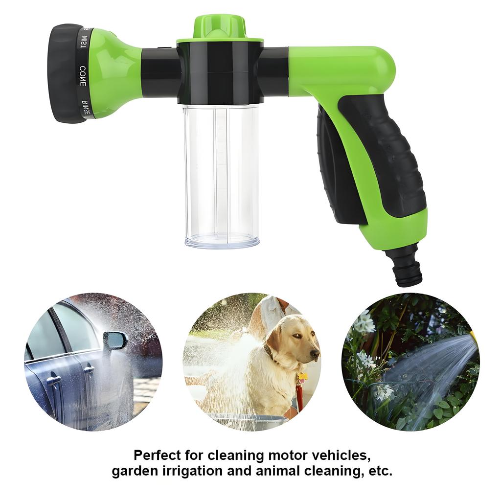 High Pressure Hose Foam Sprayer,Garden Water Hose Snow Cannon Foam Nozzle Soap Dispenser Gun 8 Watering Pattern for Car Washer