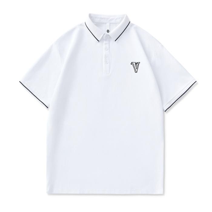 Pánské letní nové volné POLO tričko s krátkým rukávem Pánské klopové tenké krátké T-top