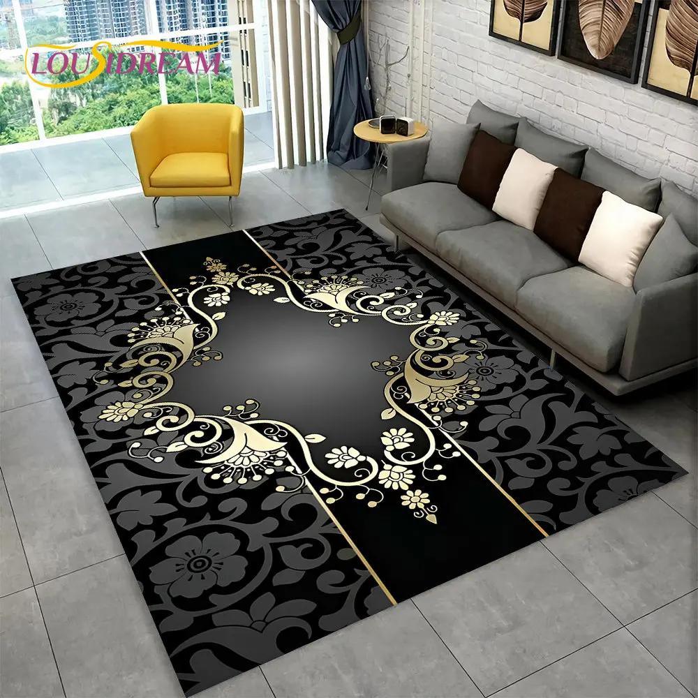 Bohemia Mandala Geometric Area Rug,Carpet Rug for Home Living Room Bedroom Sofa Doormat Kitchen Decor,Kid Non-slip Floor Mats